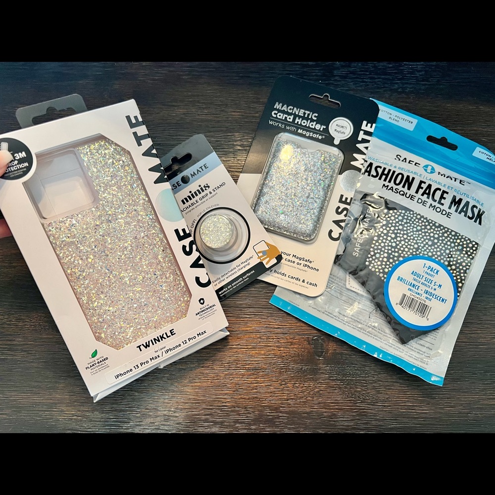 Phone case is for an I phone 13 pro max. All brand new